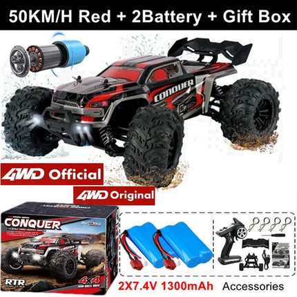 Super Brushless 80KM or 50KM/H 4WD RC Car With LED Remote Control Cars