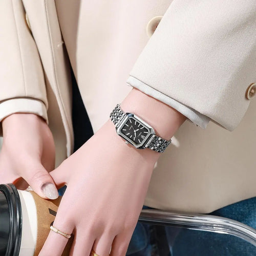 Fashionable Classic Five Bead Bracelet Watch Square Women's Fashion