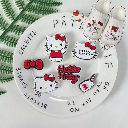 MINISO Sanrio Hello Kitty Shoe Charms DIY Detachable Hole Shoes