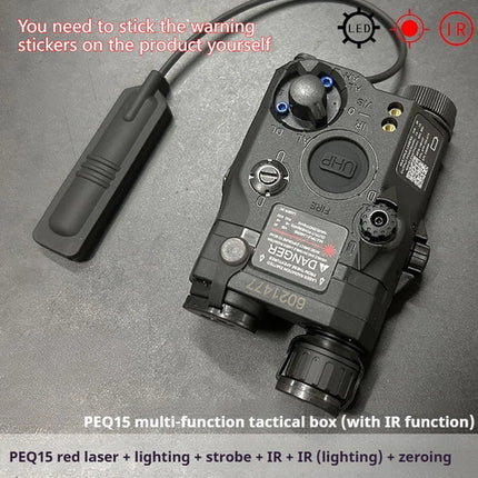 Tactical Airsoft PEQ-15 PEQ15 LA5C Red Dot Green Blue IR Fill Light