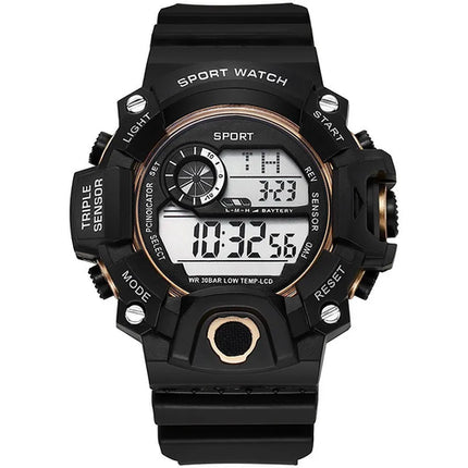 YIKAZE Men's LED Digital Watch Men Sport Watches Fitness Electronic