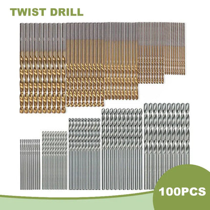 100pc twist drill 1-3mm hand electric drill DIY woodwork drill