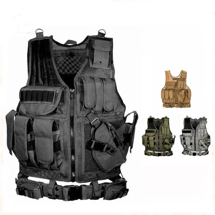 Adjustable Molle Tactical Vest Combat Body Armor Vests Security Guard