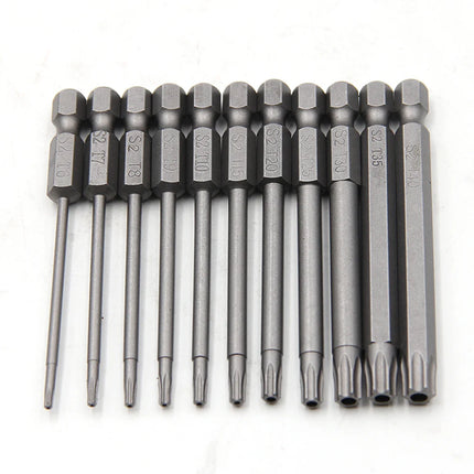 50-75-100mm Hollow Plum Blossom Extended S2 Screwdriver Set with