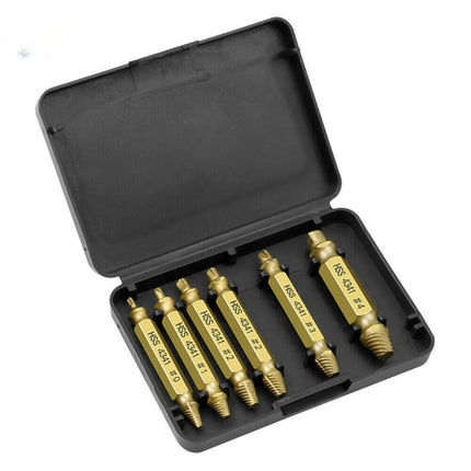 6pcs Damaged Screw Extractor Set: Double Head Screw Remover Tools for