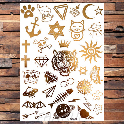 Realistic Elephant Moon Temporary Tattoos For Women Adult Fake