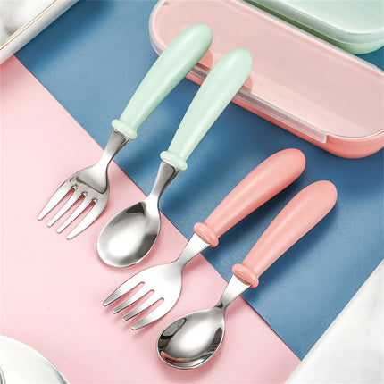 Personalized Custom Name Stainless Steel Cutlery Set with Storage Case