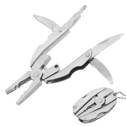 Portable Stainless Steel Multi-Tool Pliers Knife Keychain Screwdriver