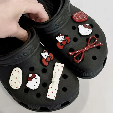 MINISO Sanrio Hello Kitty Shoe Charms DIY Detachable Hole Shoes