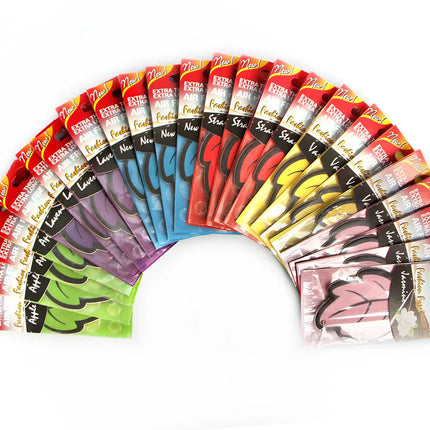 6PCS Car Air Freshener Natural Scented Tea Paper Auto Hanging Vanilla