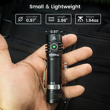 Sofirn SC18 1800lm EDC Flashlight USB C Rechargeable SST40 LED 18650