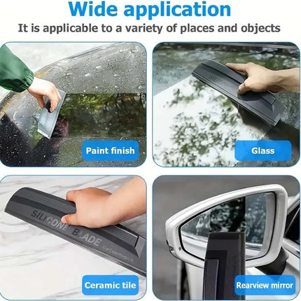 1pc Non-Scratch Wiper, Soft Silicone Handy Squeegee, Car Glass Window