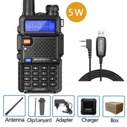 Baofeng Walkie Talkie UV 5R 5W 8W Dual Band Ham Two Way Radio Vhf Uhf