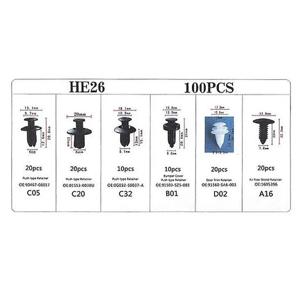 6 Different Automotive Plastic Retainer Buckles General Motors Buckles