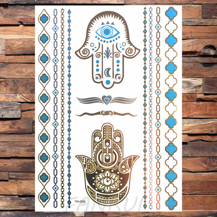 Realistic Elephant Moon Temporary Tattoos For Women Adult Fake