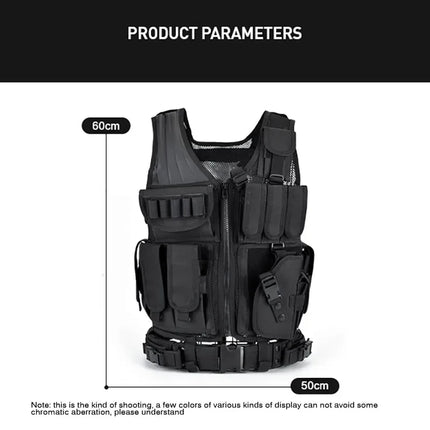 Adjustable Molle Tactical Vest Combat Body Armor Vests Security Guard
