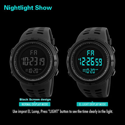 Electronic Watch For Mens Military Sports Watches Luminous