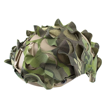 3D Camo Net Airsoft Helmet Cover Laser Cut Nylon Drawstring Helmet