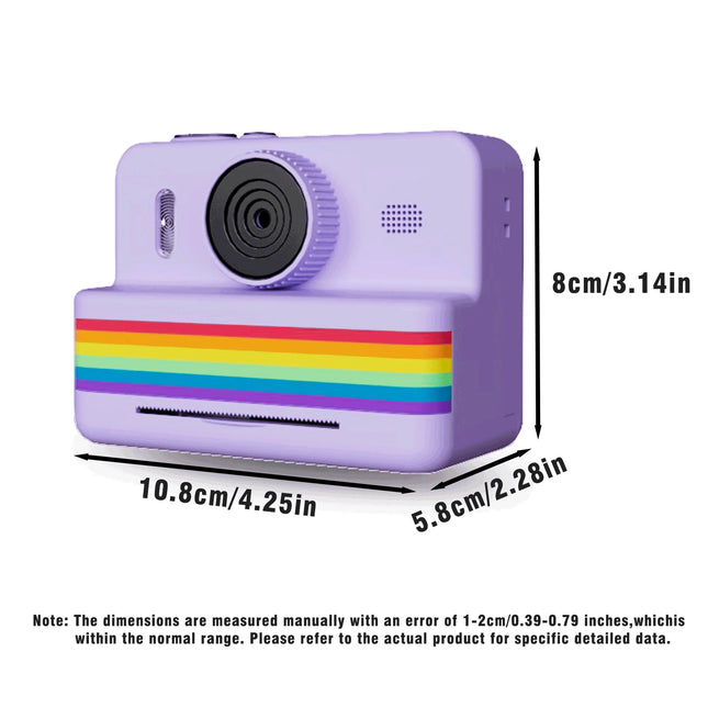 2.8 Inch Large Screen Instant Print Camera, HD Digital Video Camera