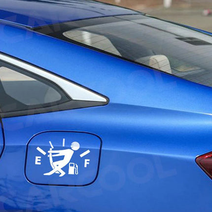 1PCS Car Pull Fuel Tank Stickers Funny Car Waterproof Stickers Pull