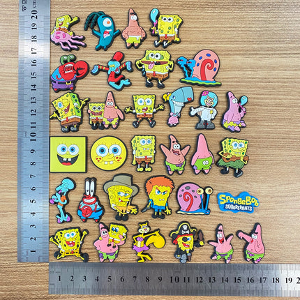 20pcs/set Shoe Charms DIY Spongebob Accessories For PVC Decorations
