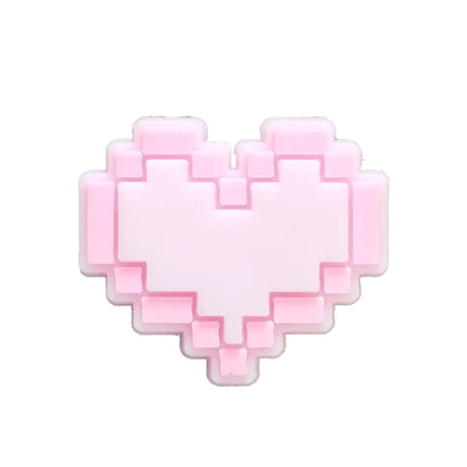 1Pcs PVC Pink Heart Shoe Charms Cute Animal Shoe Decorations Pins for