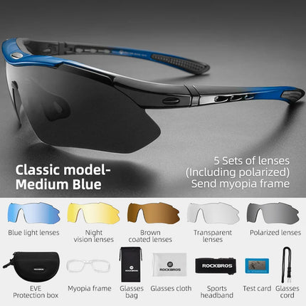 ROCKBROS Cycling Polarized glasses Bike Photochromic Outdoor Sports