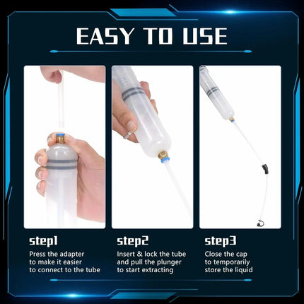 Manual automotive engine oil pump, syringe type, suitable for