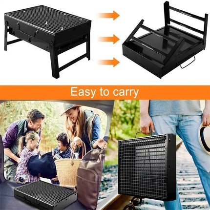 Portable BBQ Charcoal Grill Stainless Steel Small Mini BBQ Tool Kit