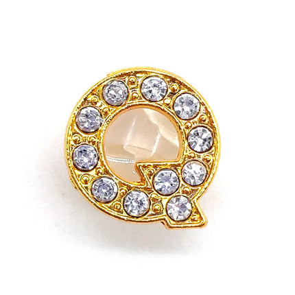 1-26Pcs Fashion Gold Letters Metal Shoe Charms Accessories Garden Shoe