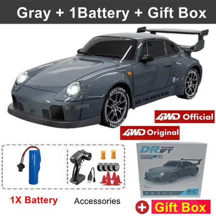 4WD RC Drift Car With LED Light 2.4G Radio 20KM/h High Speed Remote