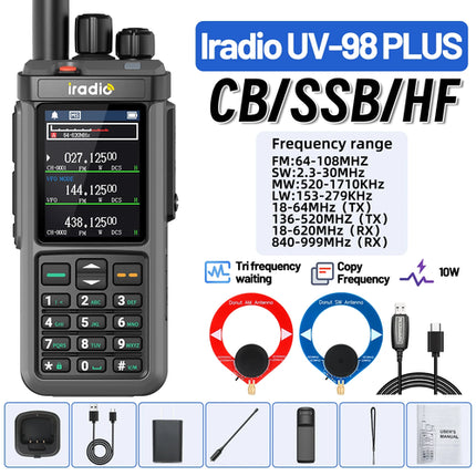 Iradio UV-98 PLUS Multi Band 10W FM AM SSB HF Cross Band Repeater