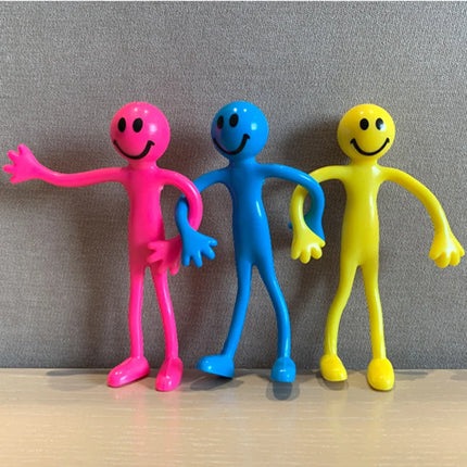 3 PCS Funny Kids Iron Wire Toy  For Adjustable Joints Smiley