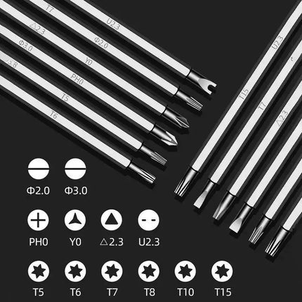 12 In 1 Magnetic Screwdriver Set Cross Flat Shaped Screwdriver Head