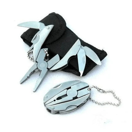 Portable Stainless Steel Multi-Tool Pliers Knife Keychain Screwdriver