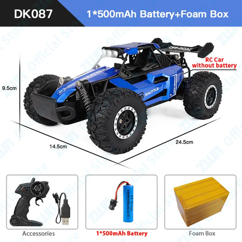 ZWN 1:16/1:20 2.4G Model RC Car With LED Light 2WD Off-road Remote