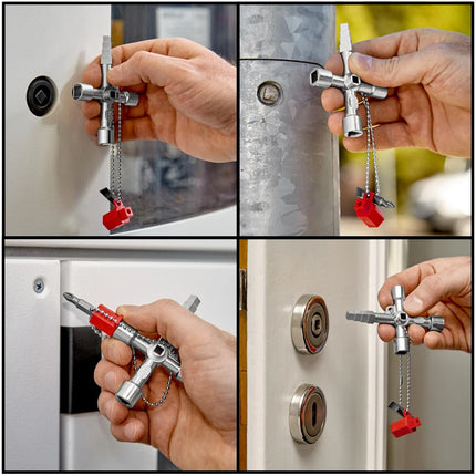 4in1 Silver Key Wrench Electrical Elevator Control Cabinet Valve Inner