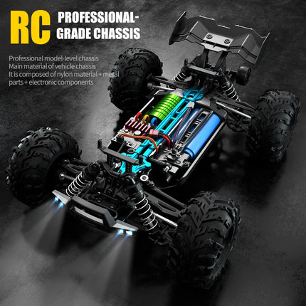 ZWN 1:16 70KM/H 4WD RC Car With LED Headlight Remote Control Cars High