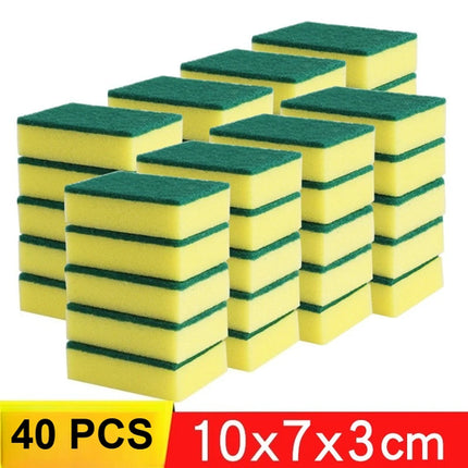 1-60PCS Kitchen Sponges Dual-Sided Scrub Pads Super Absorbent Dish