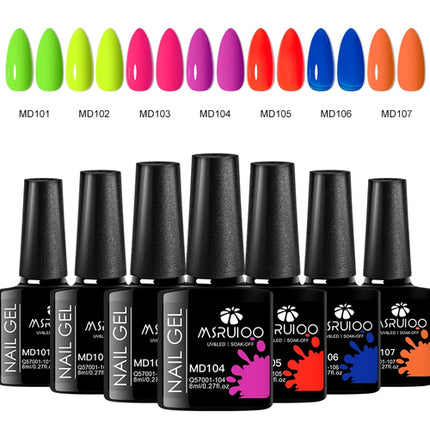 7pc Nail Gel Polish Set DIY Nail Art Design All For Decoration Soak