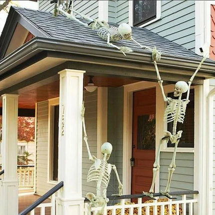 Halloween Movable Skeleton Fake Human Skull Bones Halloween Party Home