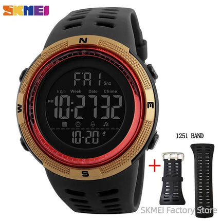 SKMEI 1251 Sports Digital Watch for Men Waterproof Military Electronic