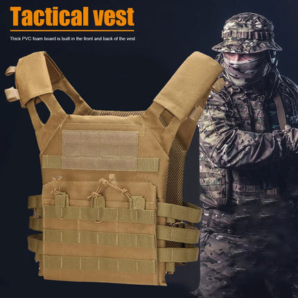 Tactical Vest Waterproof Outdoor Body Armor Lightweight JPC Molle