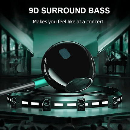 9D Bass Stereo Type C&3.5mm Headphones Volume Control Headset With HD