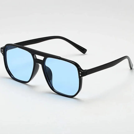 Women's Men's Square Sunglasses Retro Polygonal Sunglasses Black Retro