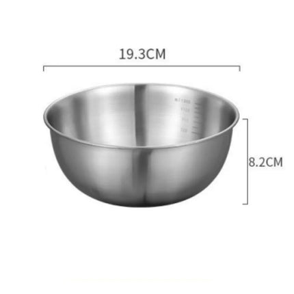 1-3 Stainless Steel Bowl Set with Scale for Cooking Baking Food