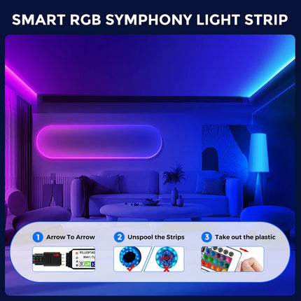 5M-30M 5V TV backlight Led strip light RGB with 44-key remote control