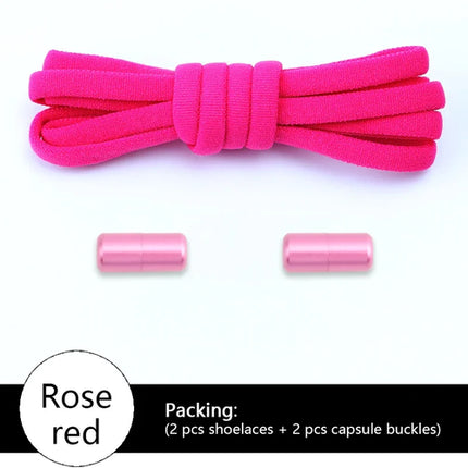 NEW Colorful Options Elastic laces Sneakers No tie Shoelace for Sports