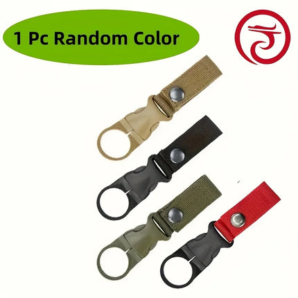 1-Pack Webbing Buckle Hook Water Bottle Clip - Durable Nylon With