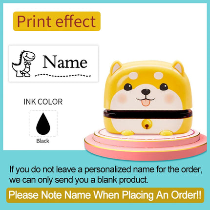 Personalized Children Name Stamp - Engraved Waterproof Seal for